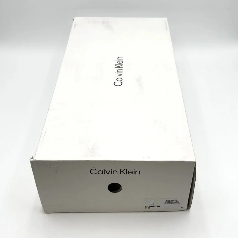 Calvin Klein Women's Size 7 M Dawna Leather Tall Knee High Boots Black NEW - Picture 13 of 13